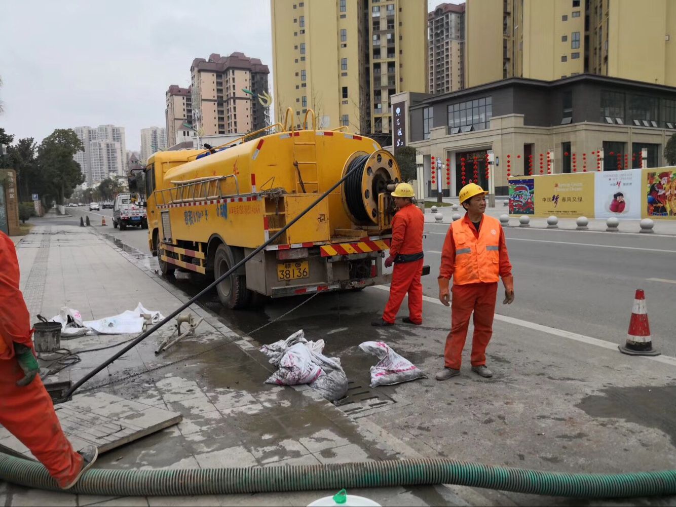石棉排污管道清淤-管道清洗